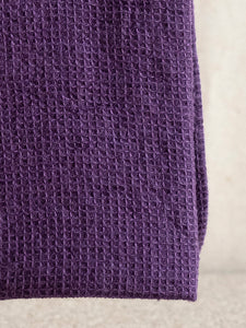 detail of purple waffle linen by Linge Particulier