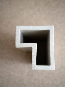 top view of square architectural vase