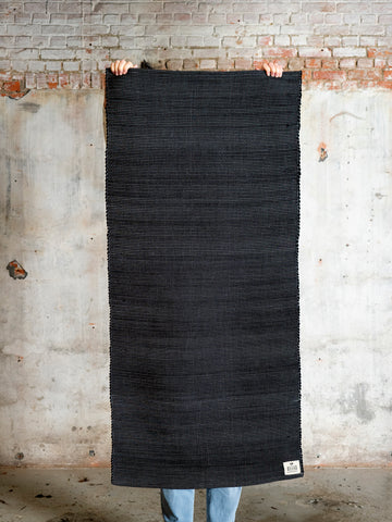 handmade black cotton rug by RUG by GUR
