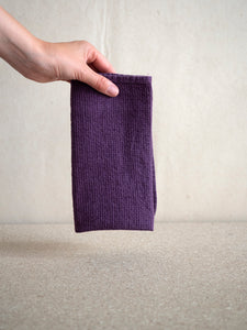 French linen table napkin in purple colour at M AAH