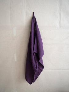 Linge Particulier's premium linen dish towel and apron in purple grape