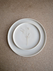 set of two handmade stoneware plates by Aquiles Ceramica