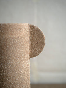 close up of ear on ceramic sculpture by Marta Dervin
