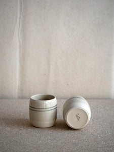 two ceramic cups signed by the artist Rosa Maria Kulzer