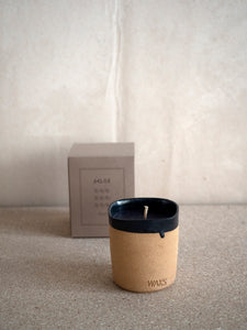packaging of handmade delos candle by WAKS