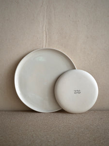 unique and handmade white breakfast and dinner plate at M AAH