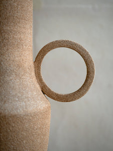 detail of handle on ceramic vase by Marta Dervin